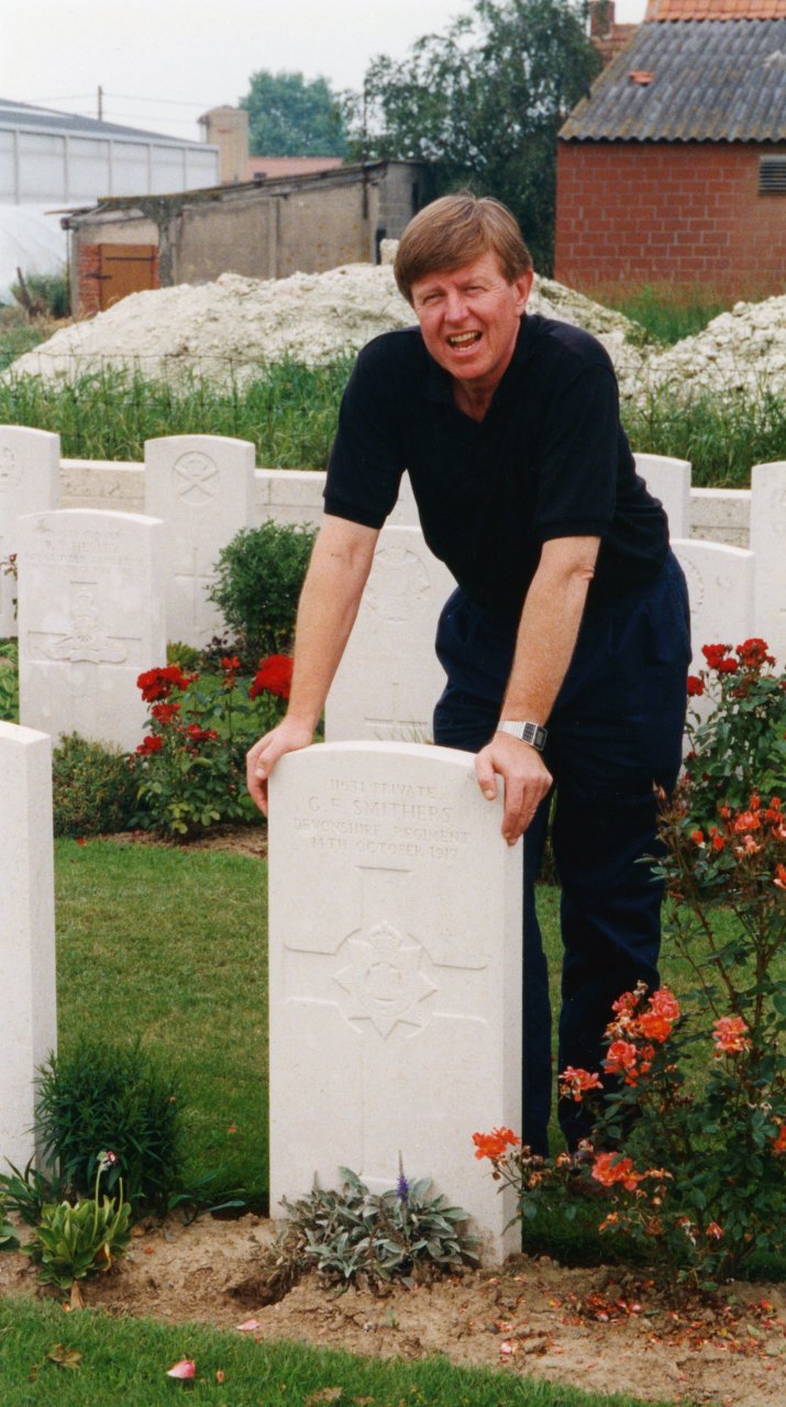 Adrian at his Grandfathers grave  July 13 1997 5